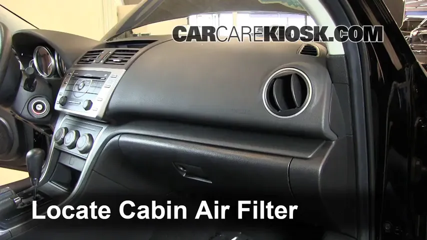 2012 Mazda 6 i 2.5L 4 Cyl. Filtro de aire (interior) Cambio